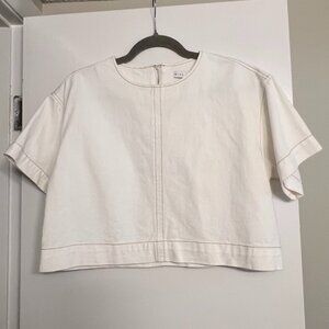 Miou Muse Off White Stitched Top